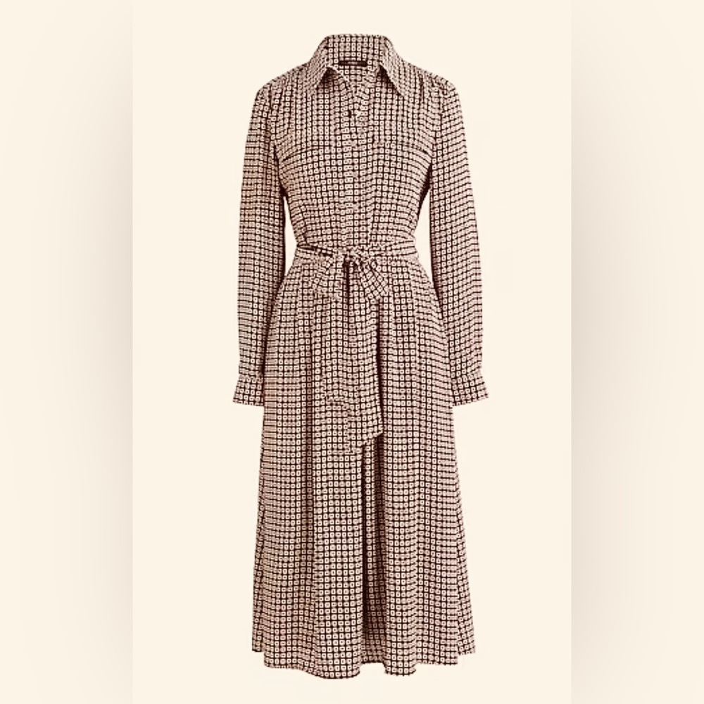 J.CREW Button-front dress in geometric print size 00